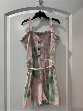 Adorable Full Circle Trends Girls Tie Dye Romper